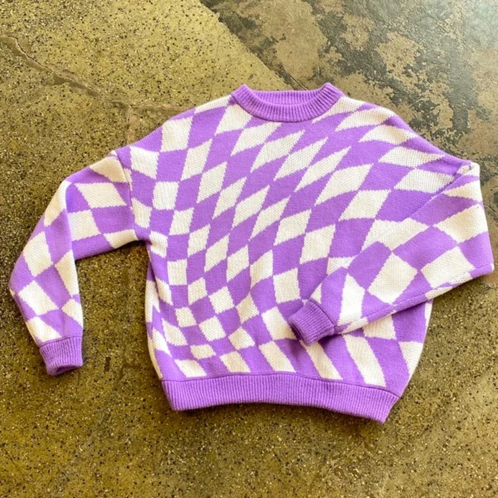 LISA SAYS GAH KJP EMMA SWEATER PURPLE WARP XS S